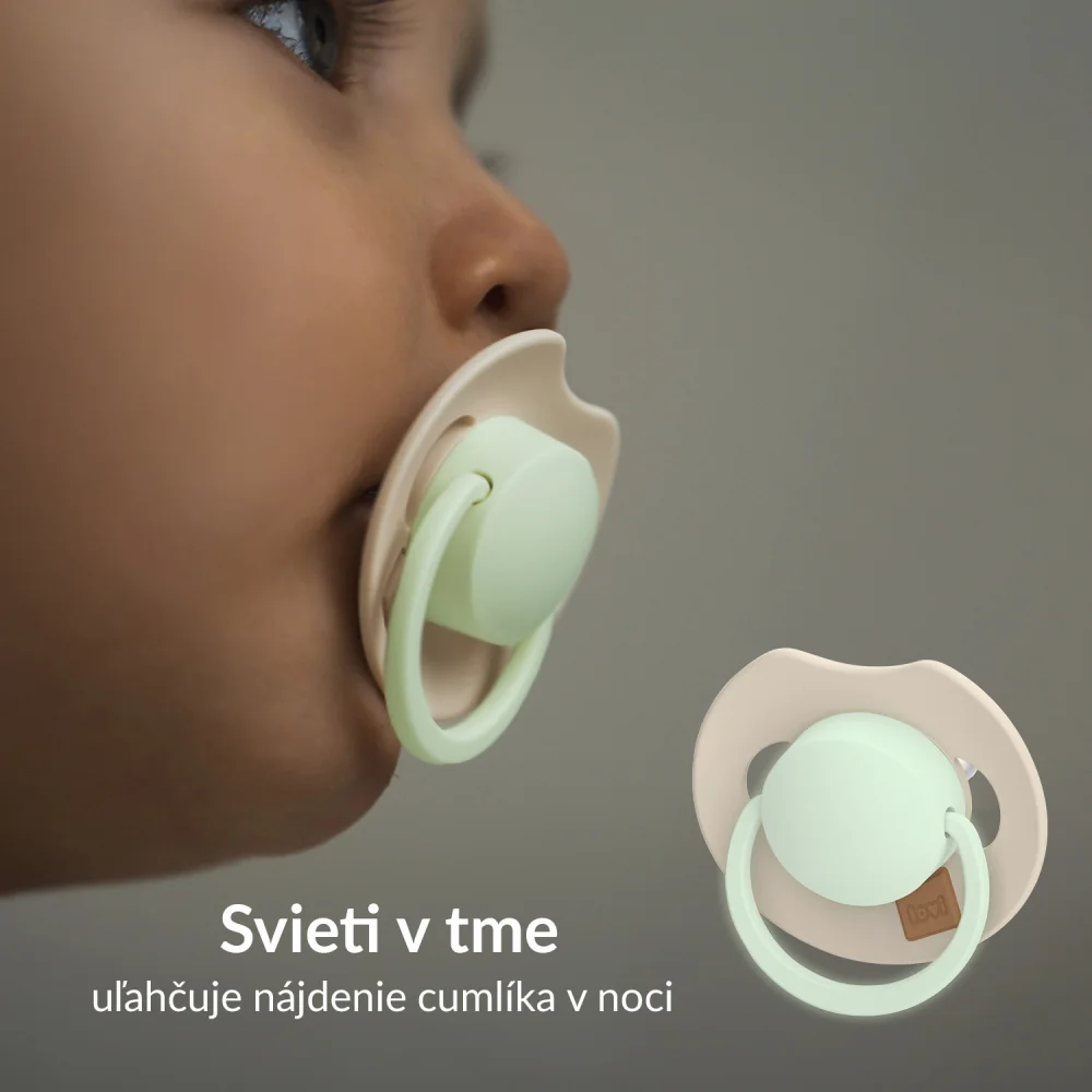 LOVI Cumlík svietiaci silikónový dynamický PRIME 0-6m 1ks Blush 1 ks
