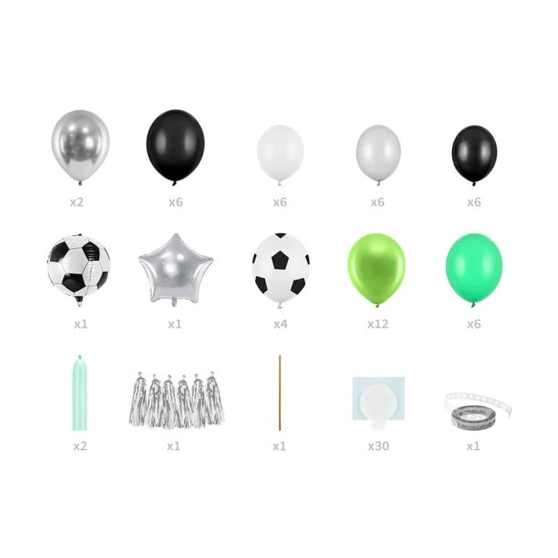 PartyDeco Balónová girlanda Futbal 126x150cm