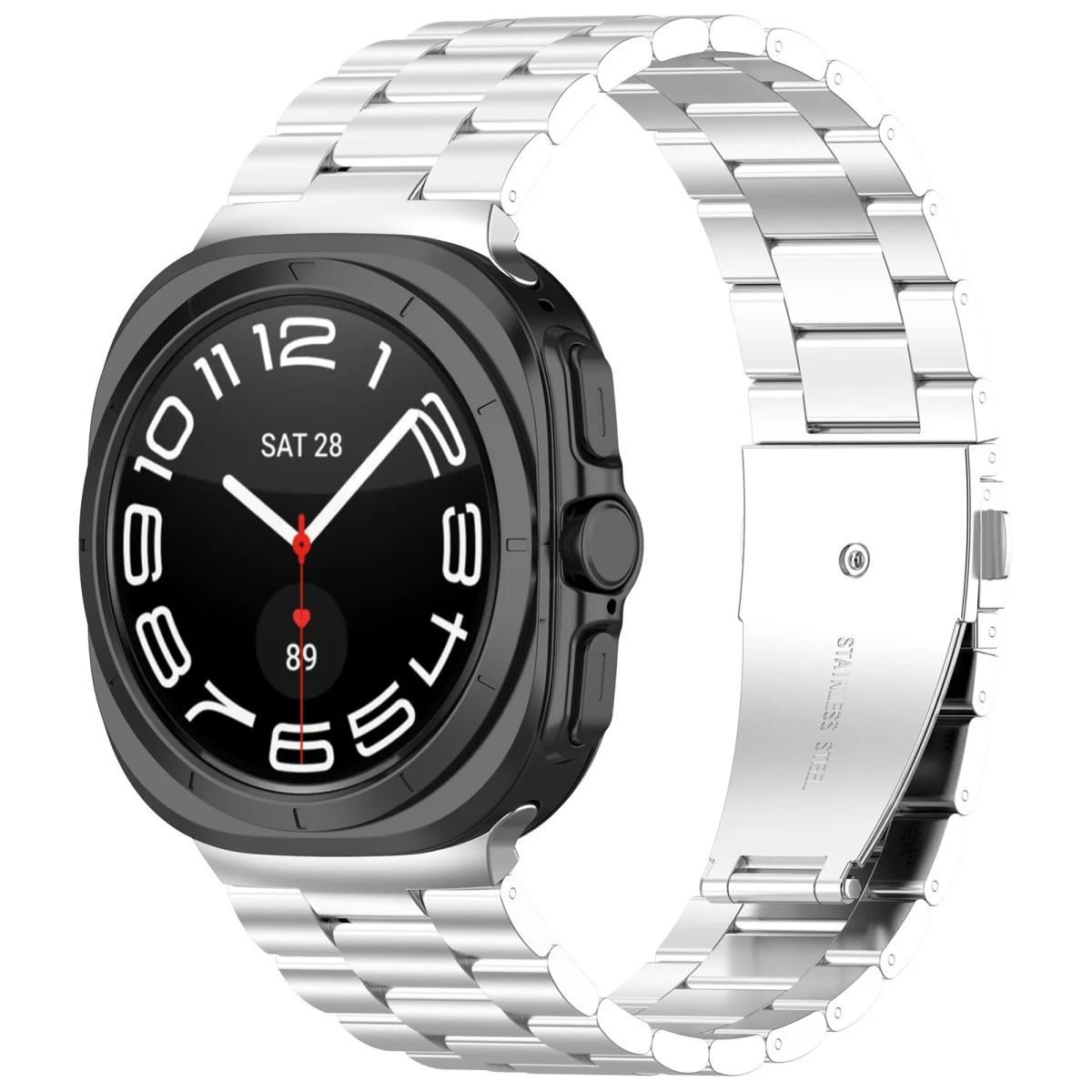 BStrap Stainless Steel remienok na Samsung Galaxy Watch Ultra 47mm, silver lver