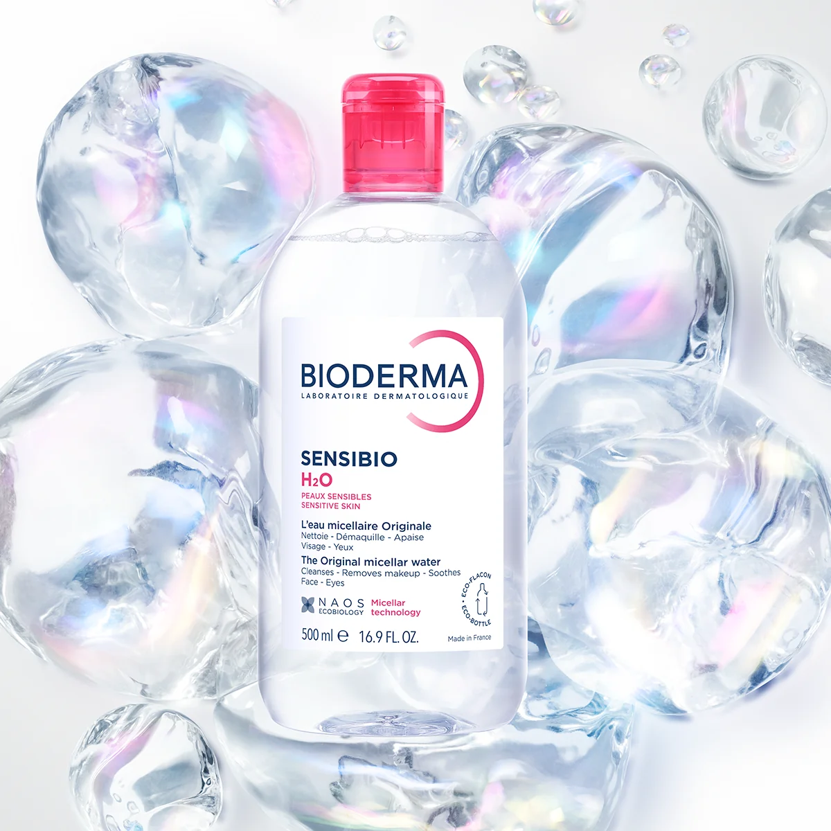 BIODERMA Sensibio H2O micelárna voda na citlivú pleť s pumpou 500 ml