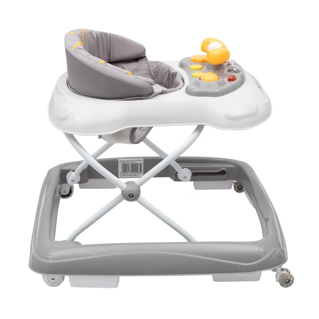 Detské chodítko Baby Mix s volantom a silikónovými kolieskami