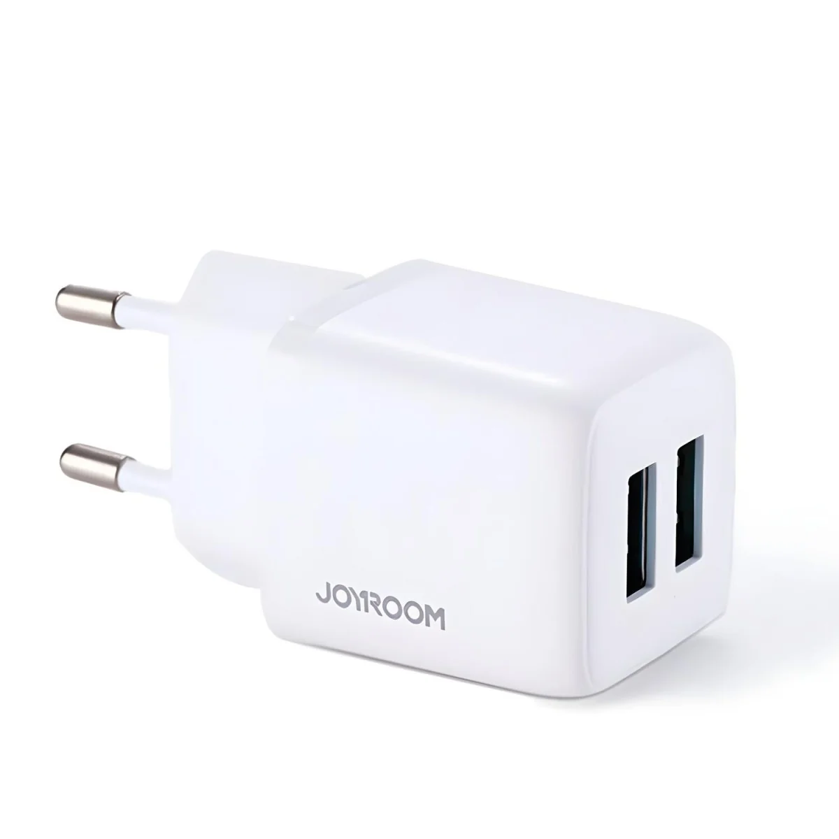 Sieťová nabíjačka s 2 x USB + rýchle nabíjanie - Biela 12W, 2,4A