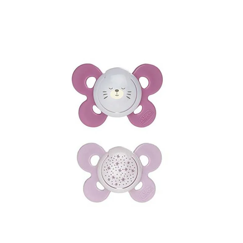 Chicco Physio Comfort Upokojujúci silikónový cumlík, ružový, 16m+