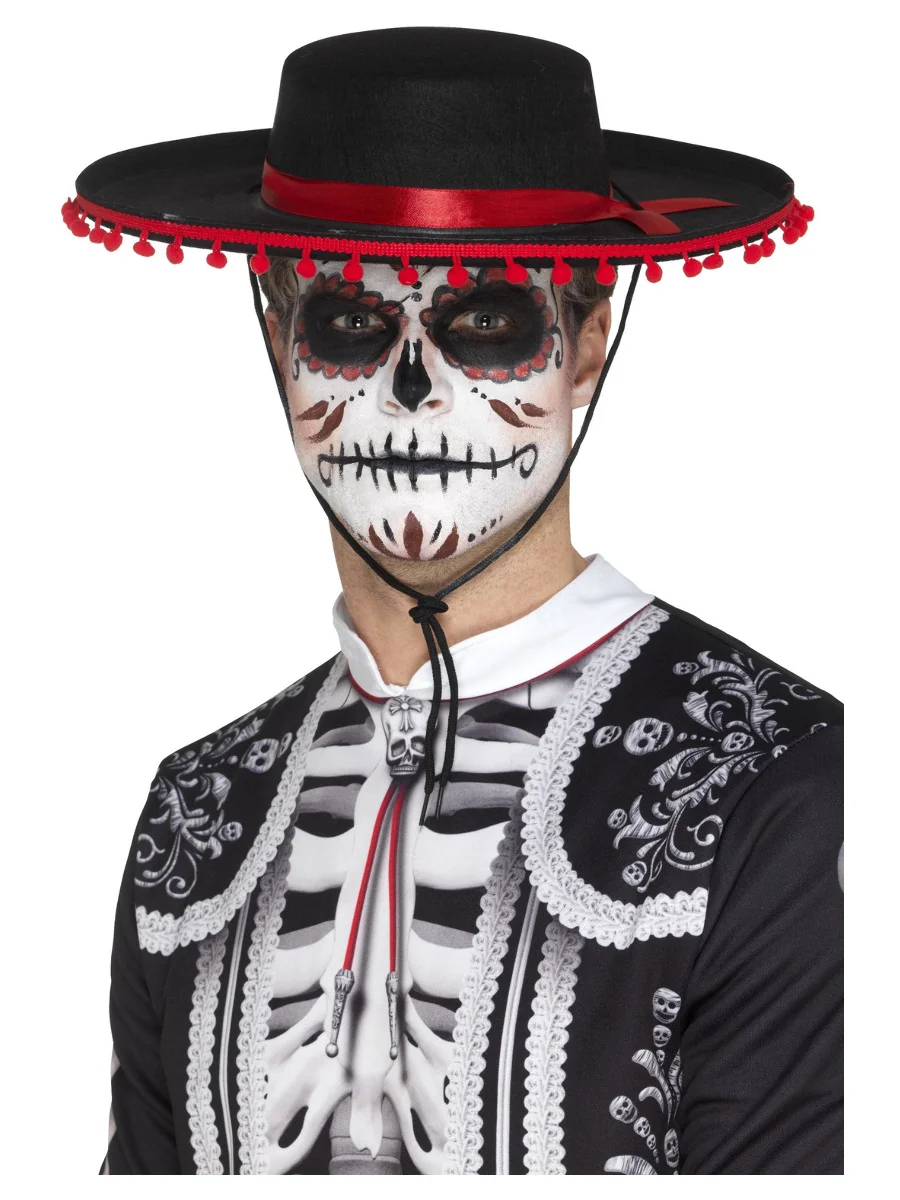Sombrero klobúk čierno-červený 37cm