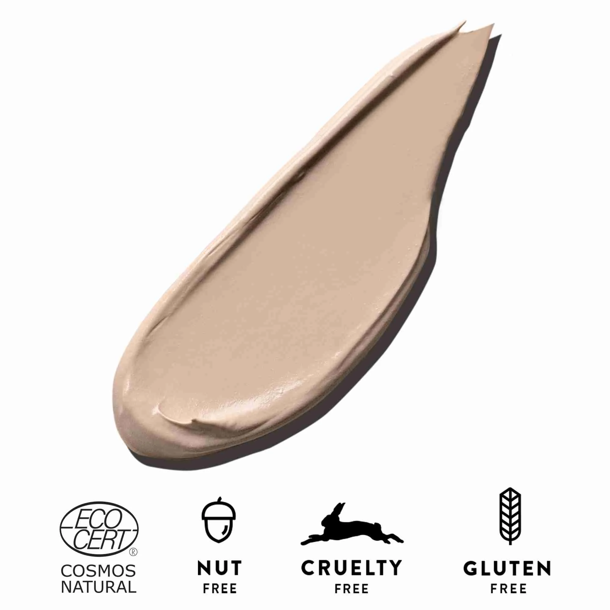 MÁDARA SKINONYM Polomatný Make-up s peptídmi Ivory 1×30ml, Prírodný certifikovaný make-up