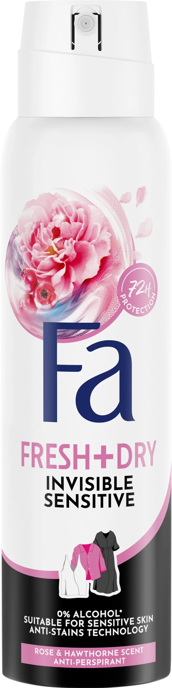 Fa antiperspirant Invisible Sensitive 1×150 ml, antiperspirant