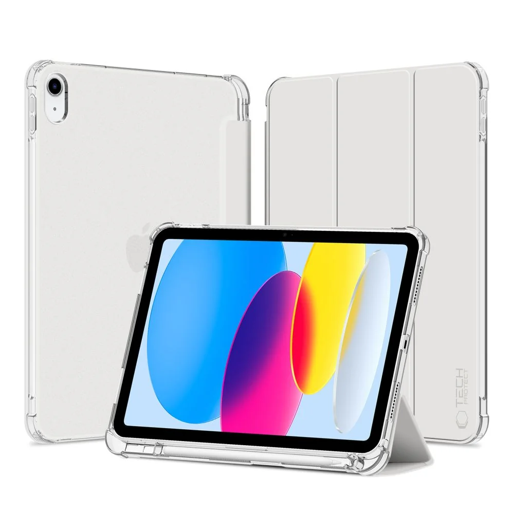 Tech-Protect SC Pen Hybrid puzdro na iPad 10.9'' 10gen 2022, strieborné/priesvitné é/priesvitné