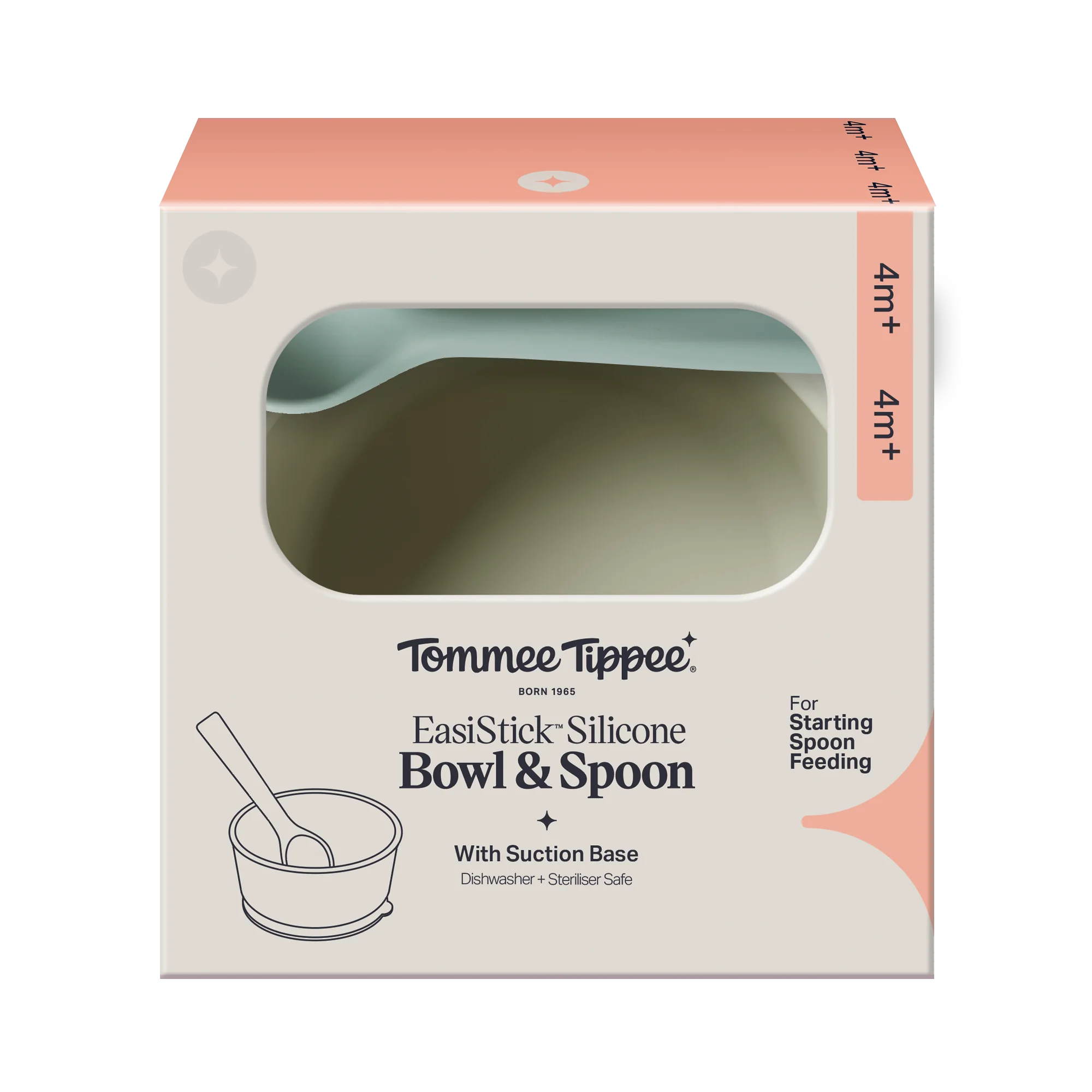 Tommee Tippee Silikón. miska s prísavkou a lyžičkou zelená 1 ks