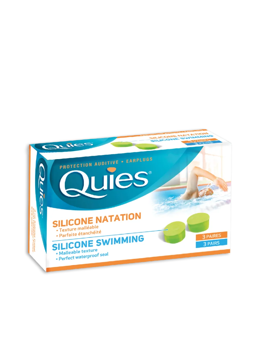 Quies Silikónové chrániče sluchu MAXI 3×2 ks, špeciálne na plávanie