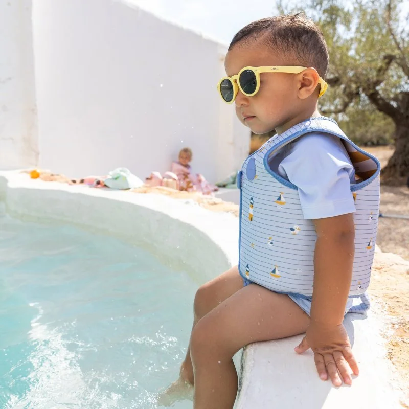 Saro Baby plavecká neoprénová vesta s UV ochranou (3-6r) Tropicool Pink