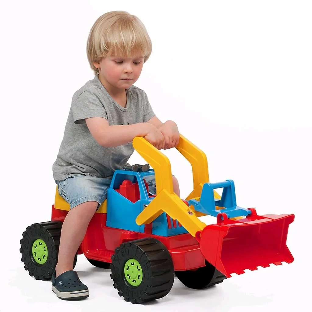 Detské odrážadlo Bager nakladač BAYO 74 cm červený , 20C44898