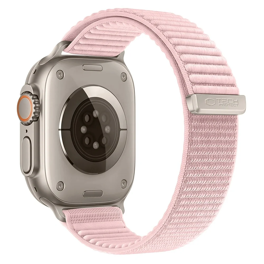 Tech-Protect Nylon Loop remienok na Apple Watch 44/45/46/49mm, powder pink