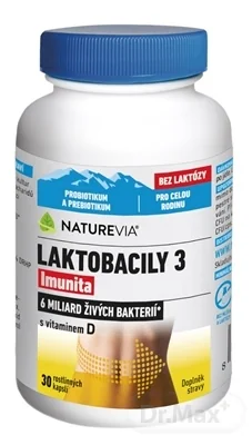 NATUREVIA LAKTOBACILY "3" Imunita 1×30 cps, na podporu trávenia a imunity