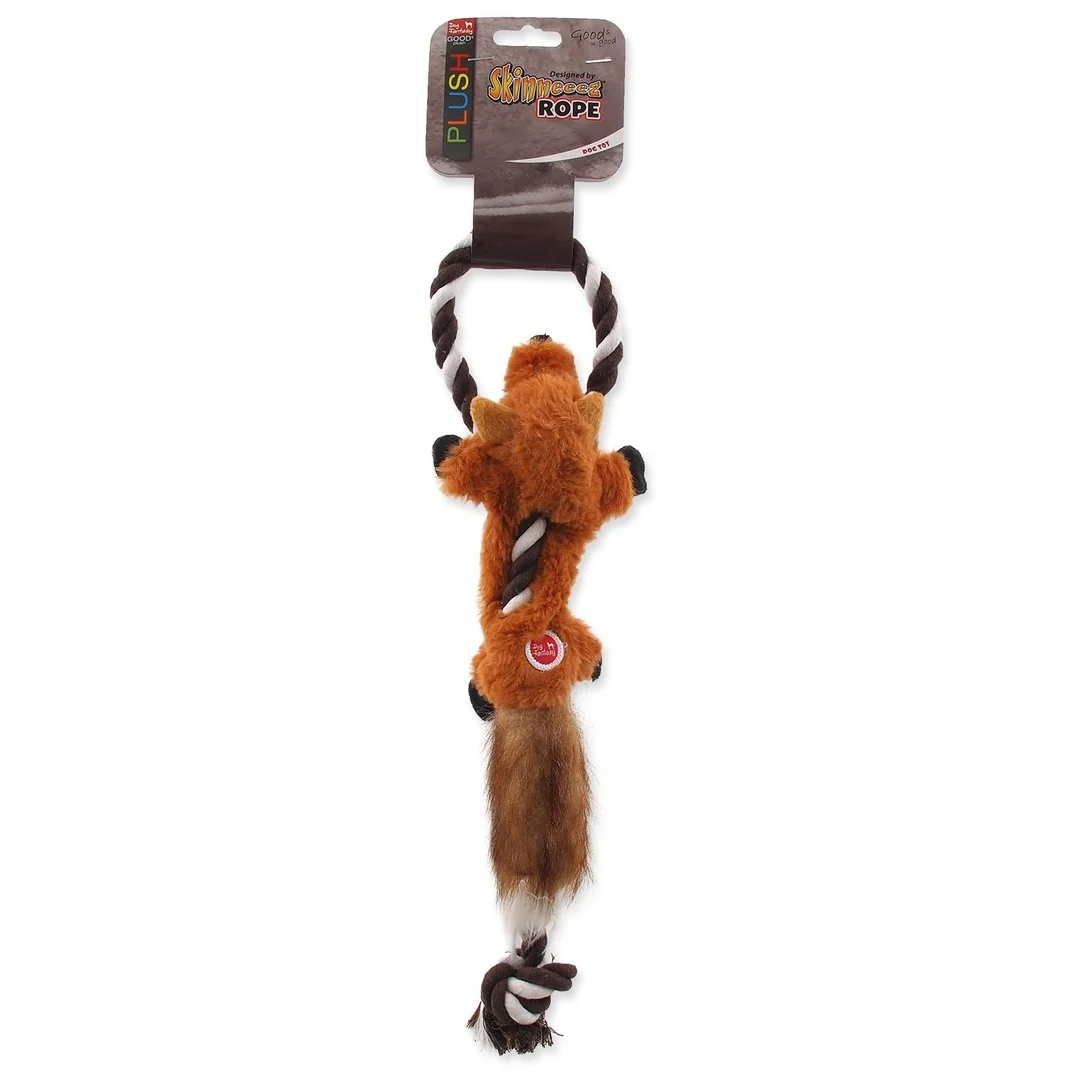 Hračka Dog Fantasy Skinneeez líška s povrazom 35cm