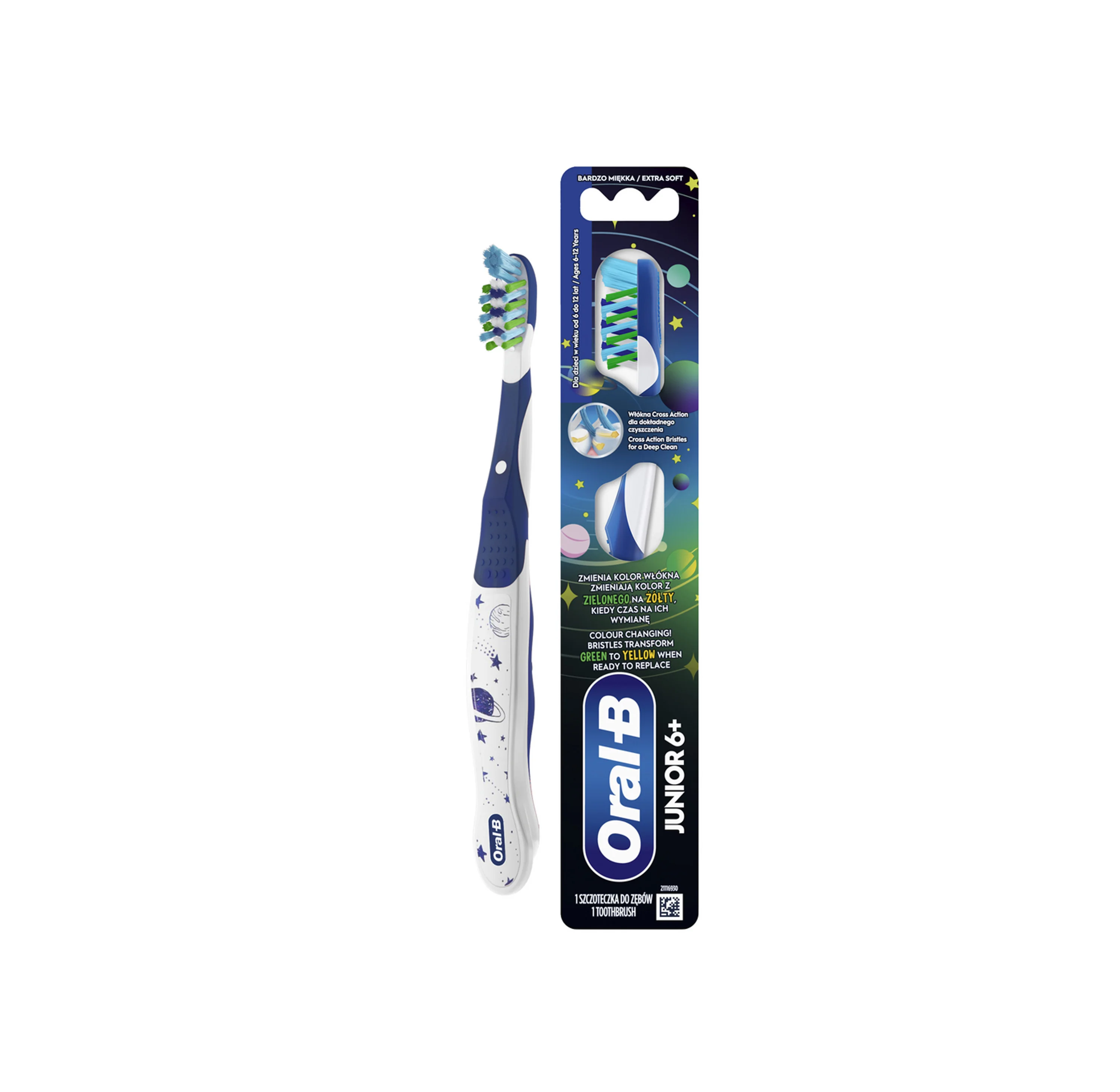 Oral-B Junior manuálna zubná kefka, extra mäkké vlákna, 6-12 rokov 1 ks