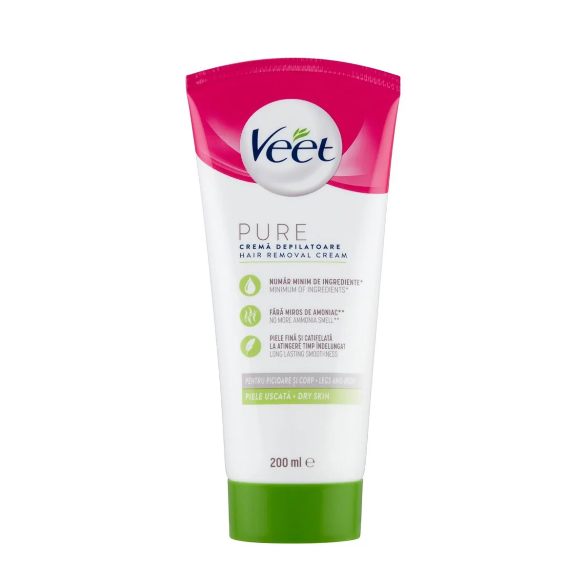 VEET Pure depilačný krém 200ml – suchá pokožka depilačný krém, 1x200ml