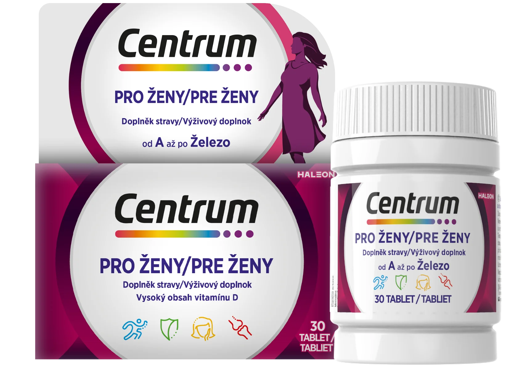 CENTRUM pre ženy, 30 tabliet 1x30 tbl, multivitamín pre dospelých s vitamínmi a minerálmi