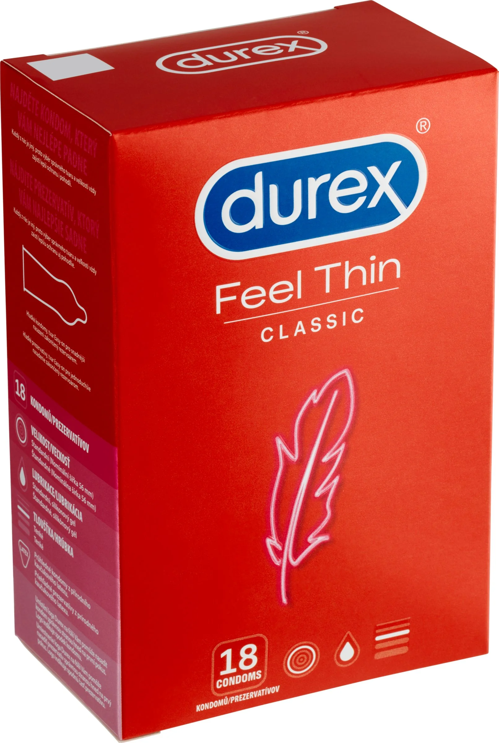 DUREX Feel Thin Classic 18 ks 1× 18 ks, kondómy