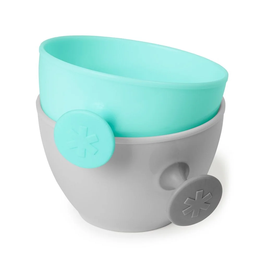 Set jedálenský s hrnčekom 5 ks Easy-Feed Mealtime Set Teal/Grey 6m+