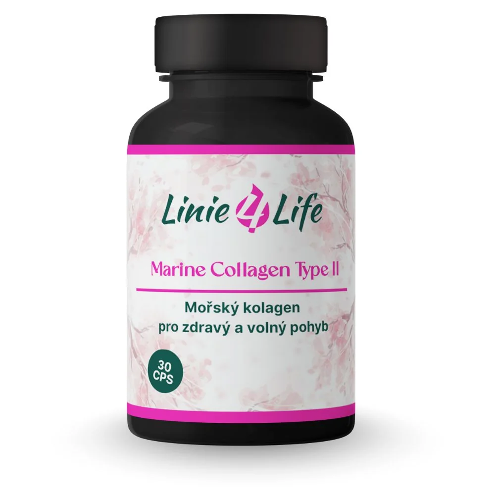 Linie4life MARINE COLLAGEN TYPE II 30 kapsúl Kĺby, chrupavky, šľachy bez plnidiel