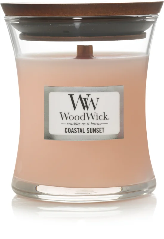 WoodWick - Malá sviečka Coastal Sunset 1×85g, vonná sviečka