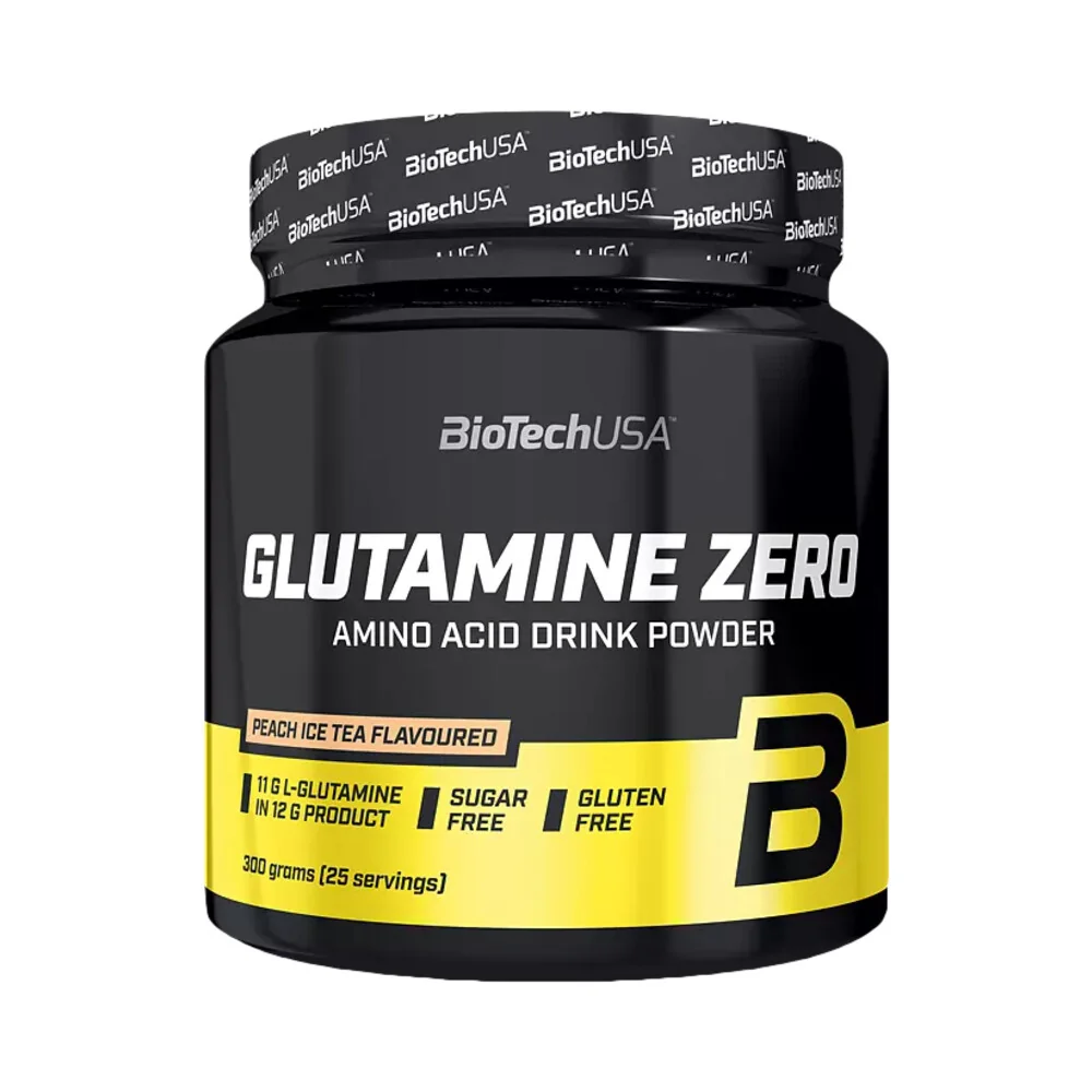 BioTech USA Glutamine Zero 300 g broskyňový ľadový čaj