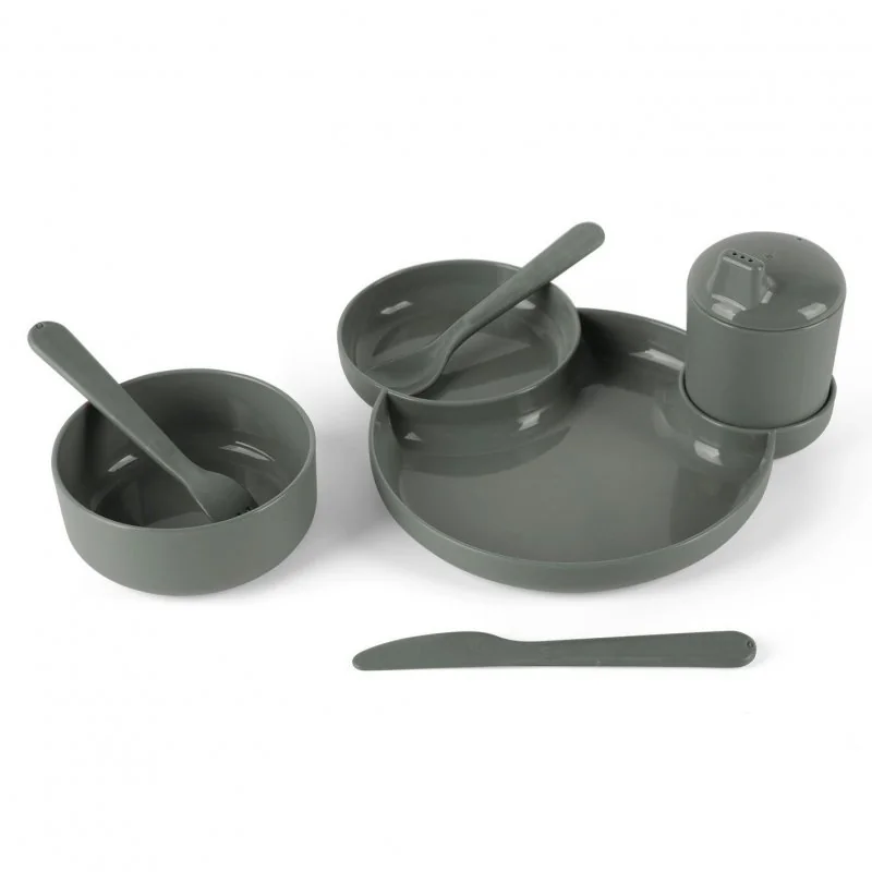 DANTOY tiny Bio jedálenský set Olive 7ks 0m+
