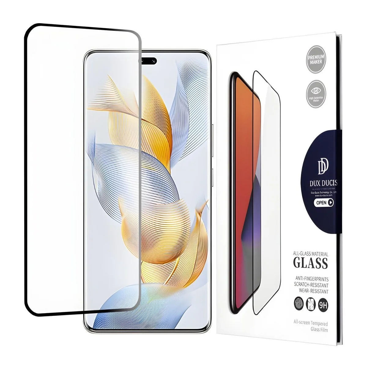 10D Tvrdené sklo pre Honor 90 Pro Čierna, 1 x 1 ks