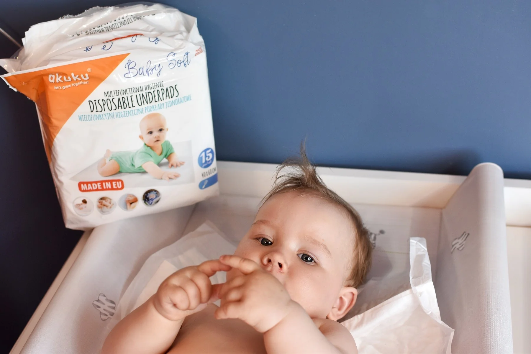 Jednorazové hygienické podložky Akuku Baby Soft 40x60cm 15ks ,