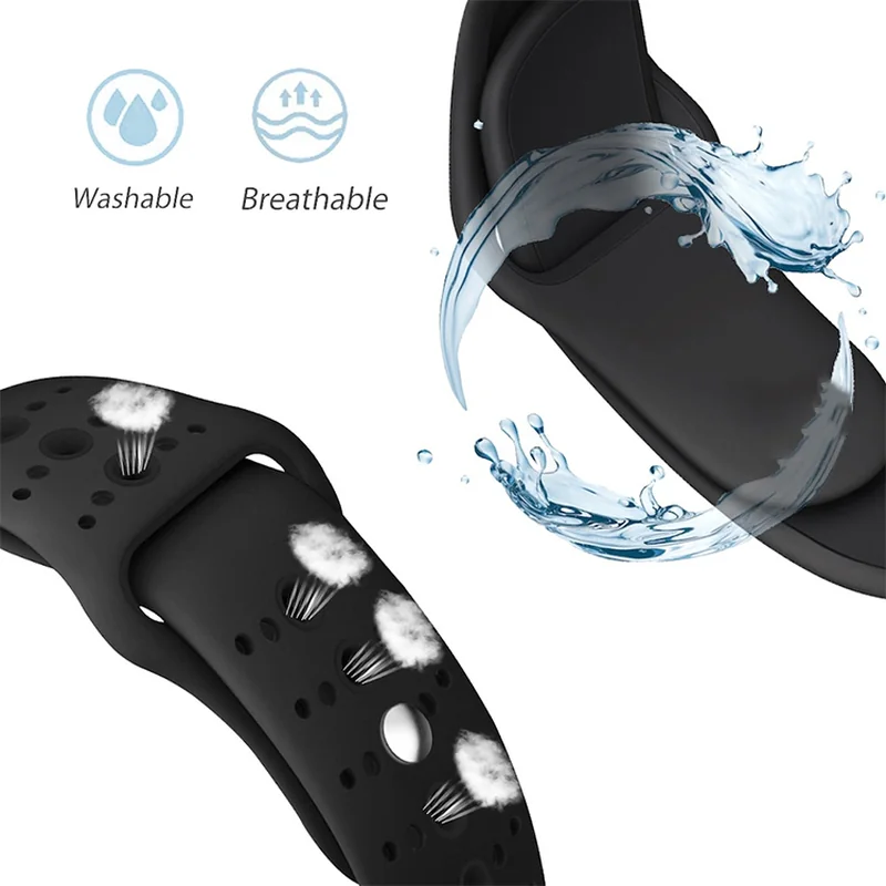 BStrap Silicone Sport remienok na Apple Watch 42/44/45mm Black