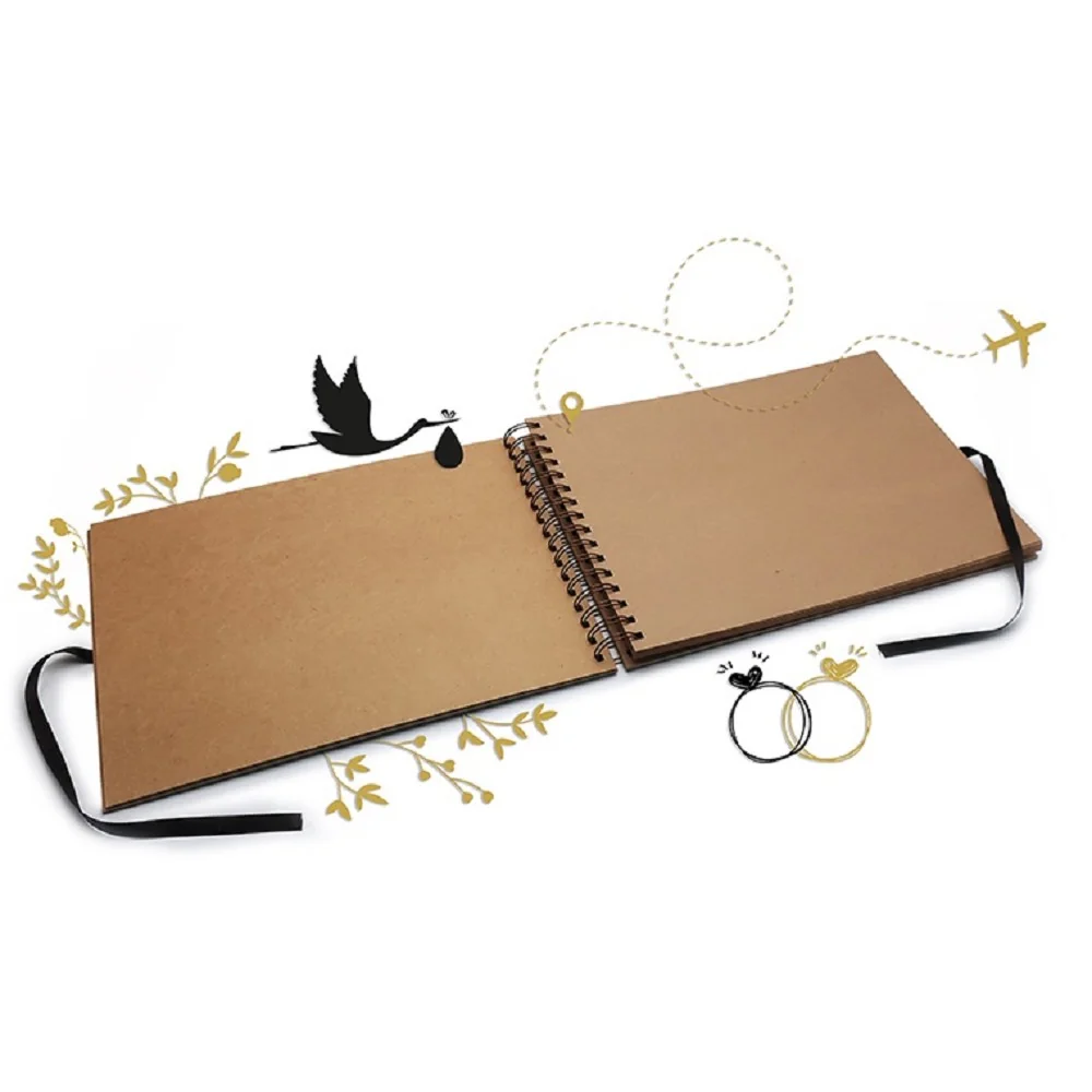 Scrapbook album A4 kraftové, 30 × 21 cm 30 listov, hnedé