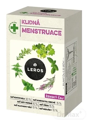 LEROS POKOJNÁ MENŠTRUÁCIA 20×1,5 g, zmierňuje priebeh menštruácie