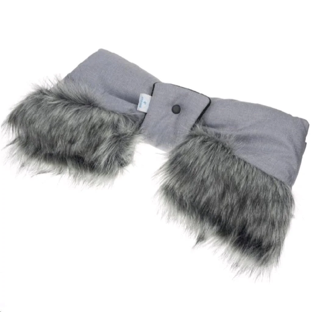 Rukávník na kočiar 2v1 New Baby s kožušinkou grey , 20C44368