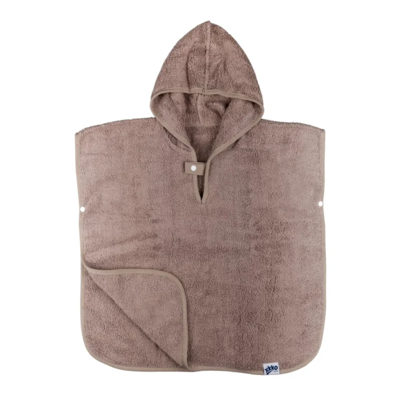 XKKO Organic detské bavlnené pončo s kapucňou Atmosphere