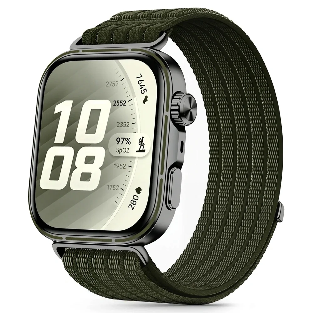Tech-Protect Nylon remienok na Huawei Watch Fit 3 / 4 / 4 Pro / 5 / 5 Pro, military green