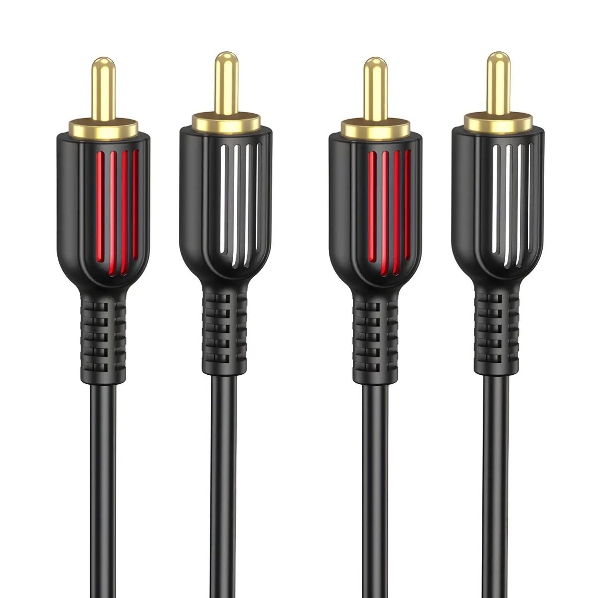 Kábel 2RCA na 2RCA - 1,5m - Čierna