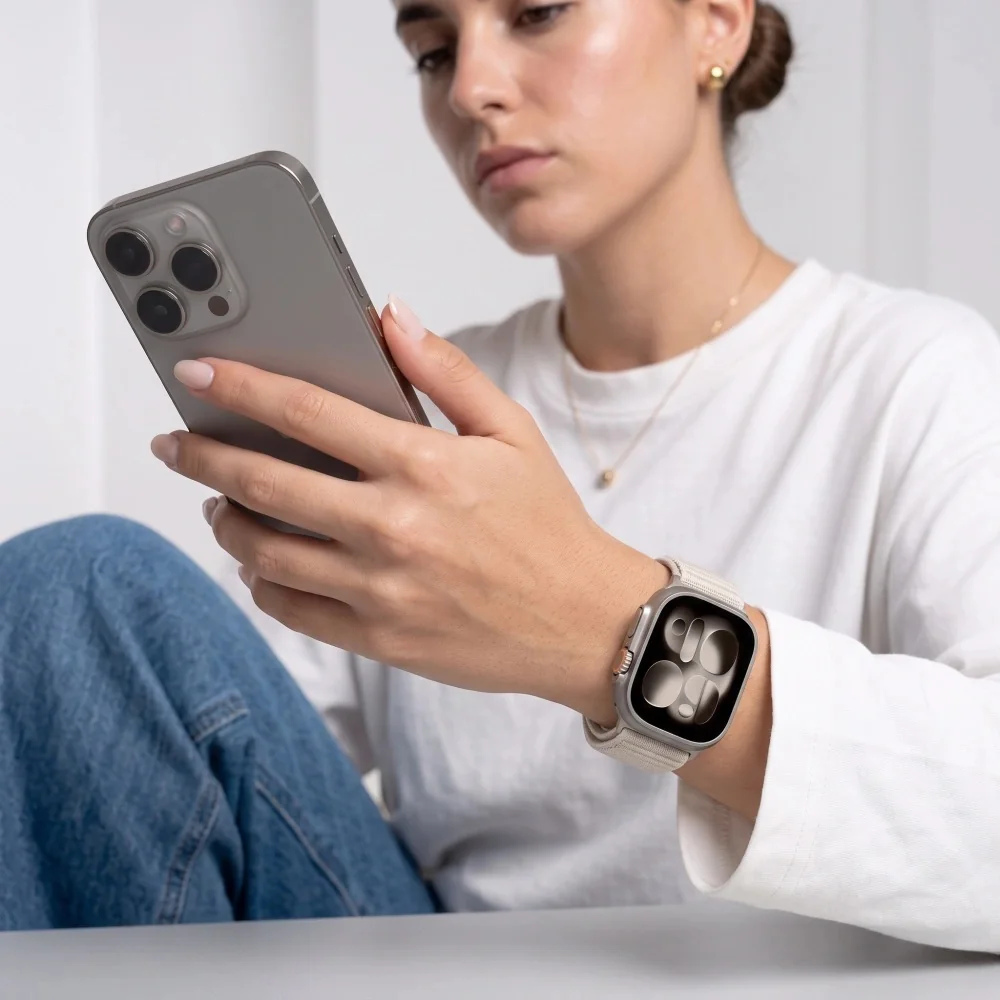 Tech-Protect Nylon Loop remienok na Apple Watch 44/45/46/49mm, starlight