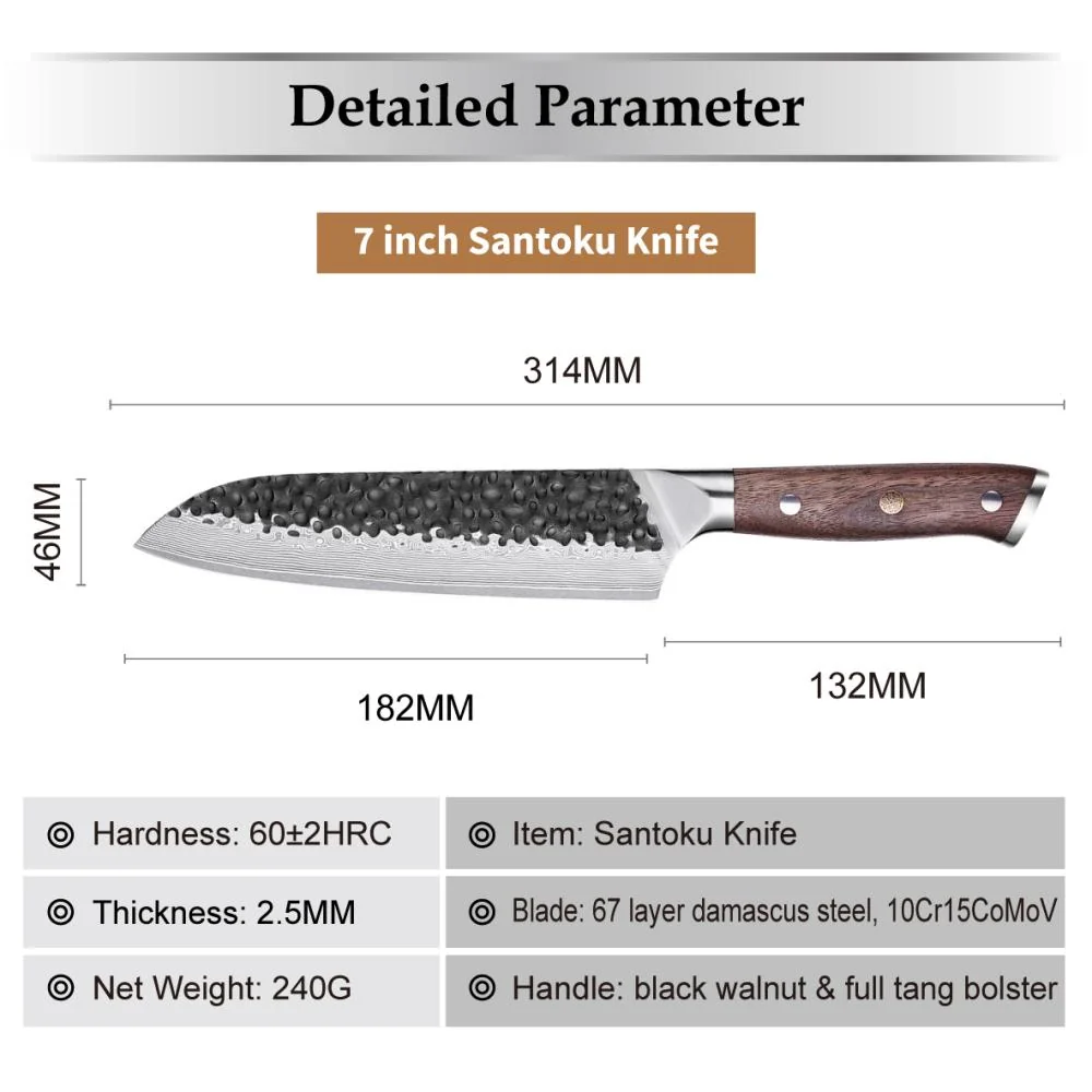 Damaškový kuchynský nôž Tetsuya-Nakiri 30,2 cm, 255 g