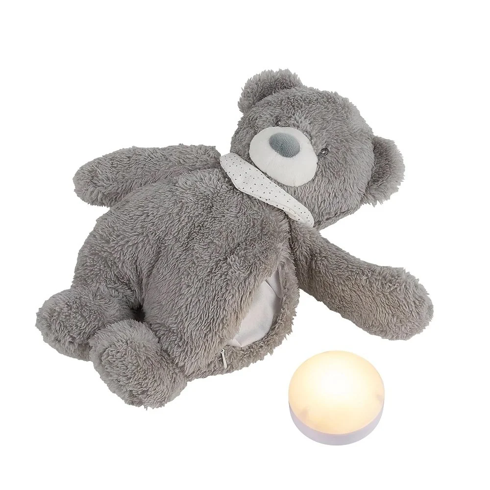 Uspávačik plyšový hudobný so svetielkom a senzorom plaču 4v1 Sleepy Bear Grey 0m+