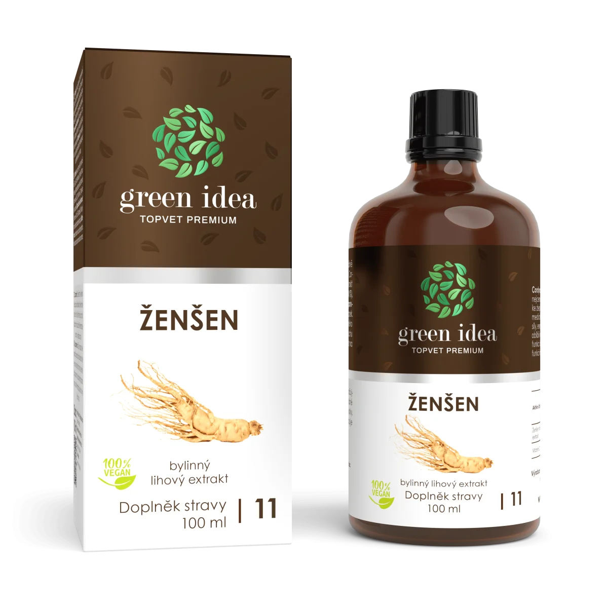 Ženšen tinktúra - kvapky 100 ml - Green idea