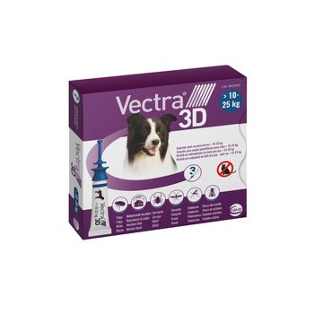 Vectra 3D spot-on pre psy M (10–25 kg) 1×3 ks, spot-on proti parazitom
