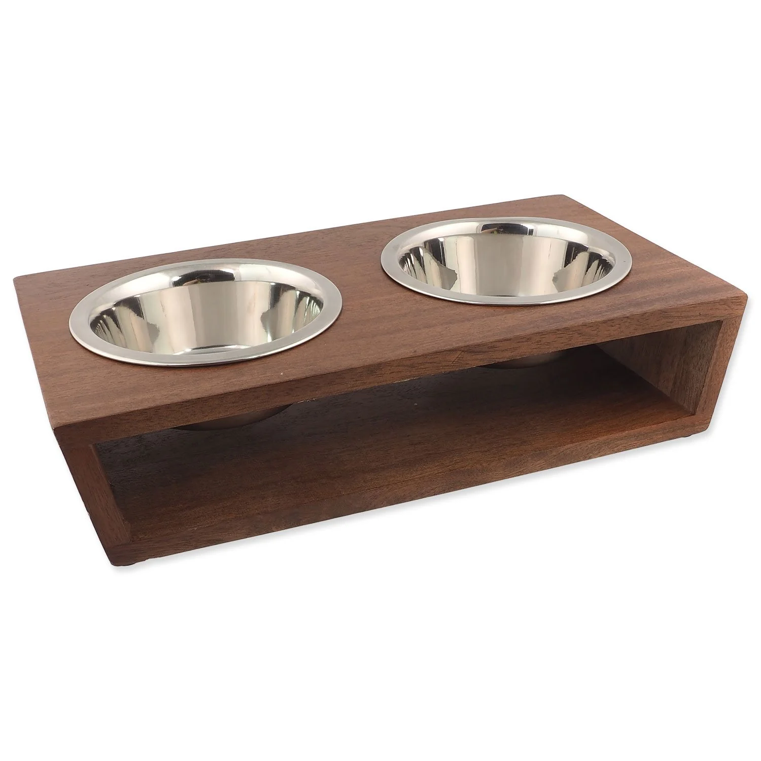 Misky nerez s dreveným stojančekom 2x400ml 2x400ml