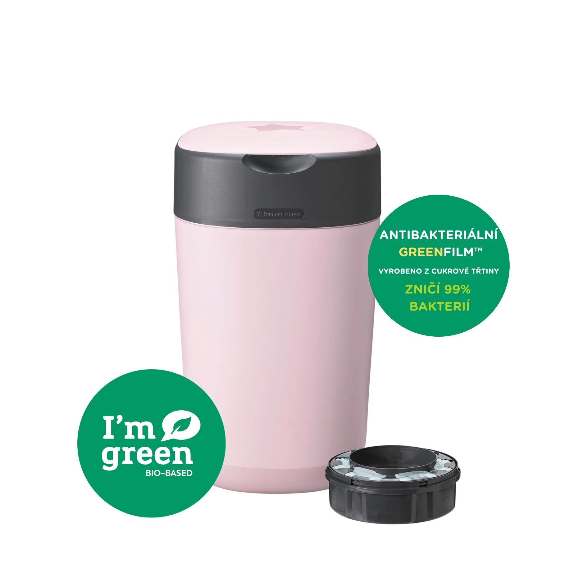 Tommee Tippee Twist & Click kôš na plienky, ružový 1 ks