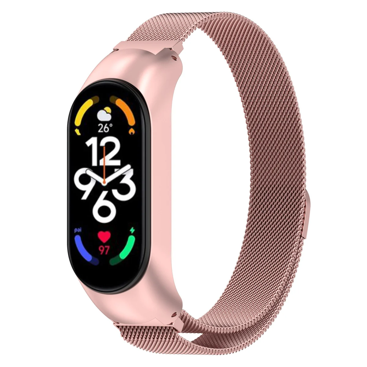 BStrap Milanese remienok na Xiaomi Mi Band 7 rose gold