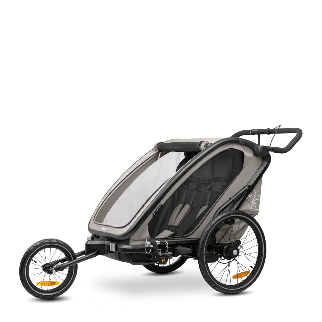 Hauck Bike N Walk Duo cyklovozík 3v1, svetlosivý