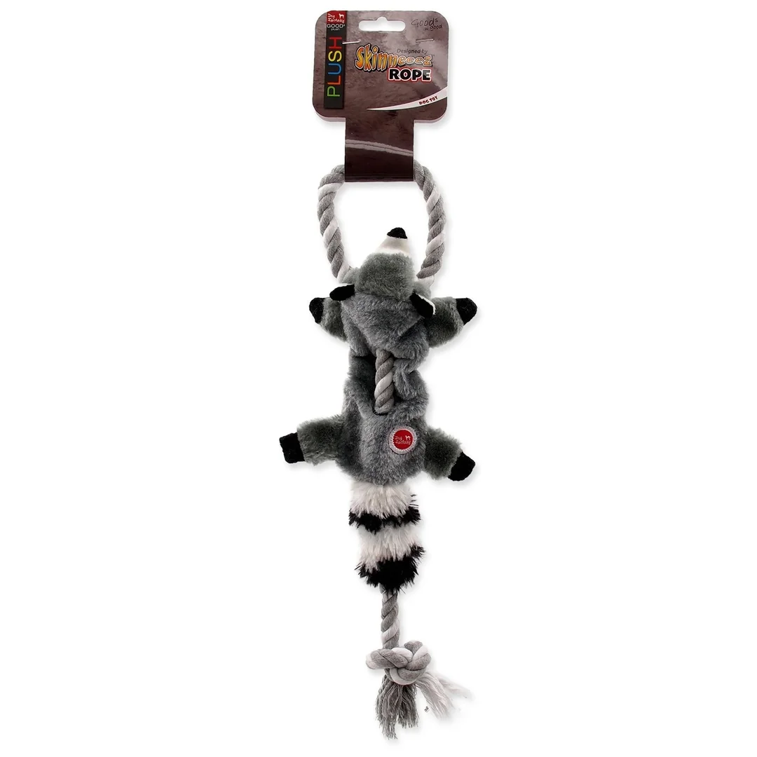 Hračka Dog Fantasy Skinneeez medvedík čistotný s povrazom 35cm