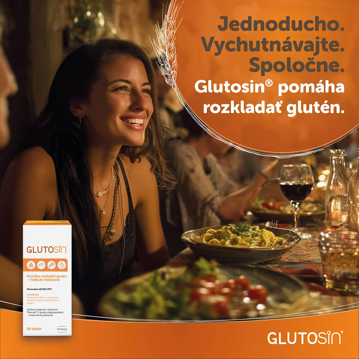 Glutosin 1×60 tbl, výživový doplnok na trávenie gluténu