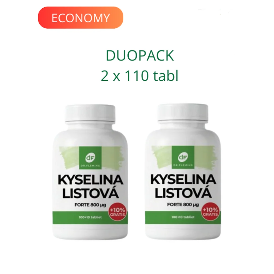 DR. FLEMING Kyselina listová forte 800mg +10% gratis 2x110ks DUOPACK