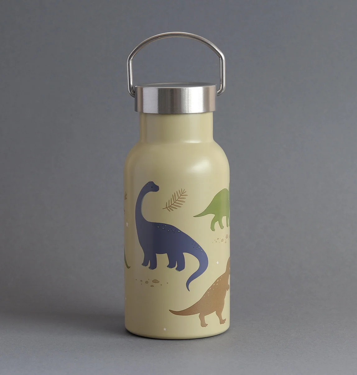 A Little Lovely Company - antikorová fľaša na pitie, 350 ml - dinosaury