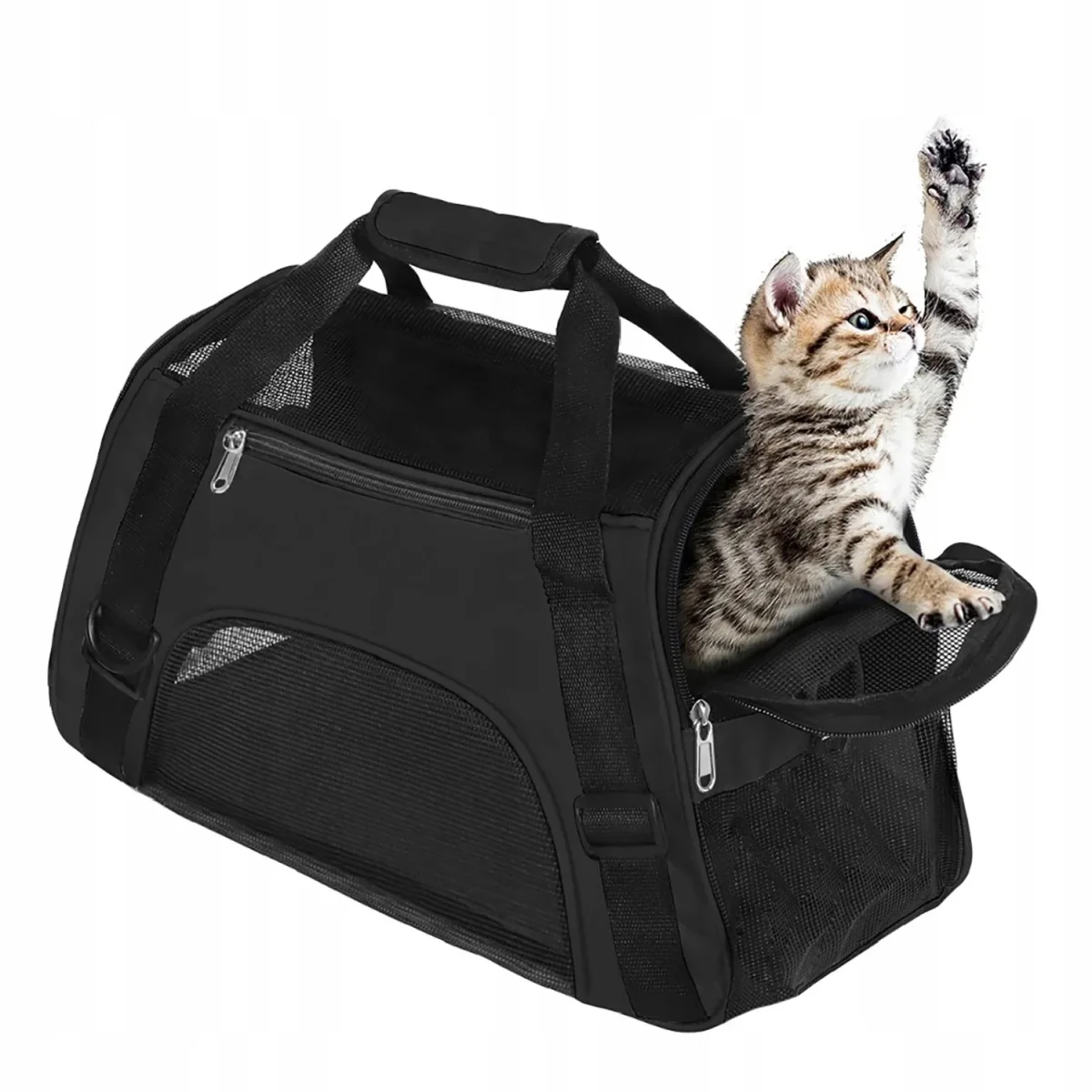 MG Animal prepravná taška pre mačky a psy 48x25 cm, čierna